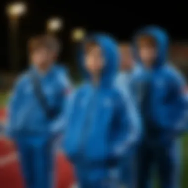 Comfortable children in tracksuits