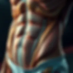 Anatomy of abdominal muscles highlighting key areas and functions