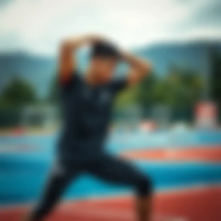 Athlete showcasing flexibility in adidas attire