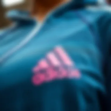 Close-up of innovative fabric technology used in Adidas women's sports clothing