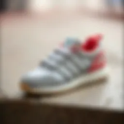 Adidas children's shoes displayed prominently showcasing style