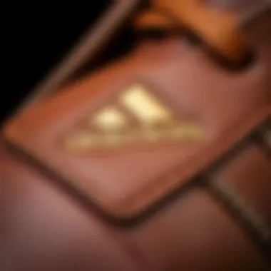 Close-up of premium leather material used in Adidas products