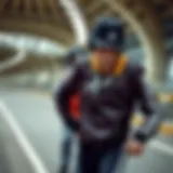 Stylish Adidas leather sportswear in action