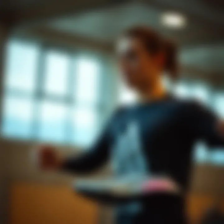 User demonstrating Adidas GW9250 during a workout