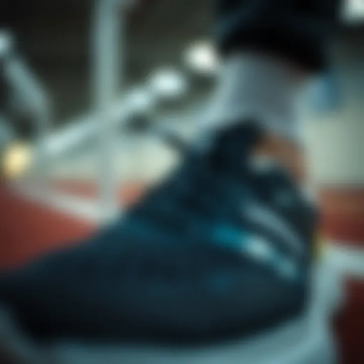 Close-up of the innovative performance features in adidas shoes.