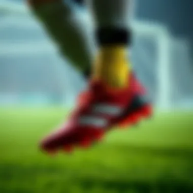 An athlete demonstrating the performance features of Messi's boots