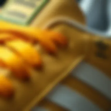 Materials and Craftsmanship of Adidas Samba Bordo Close up of the stitching and materials used in Adidas Samba Bordo