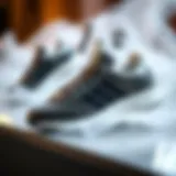 Elegant display of suede shoes showcasing their unique texture and design.