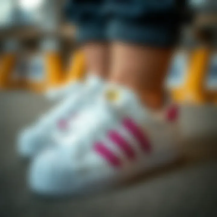 Comfortable fit of Adidas Superstar shoes for infants