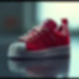 Stylish Adidas Superstar baby shoes showcasing intricate design details