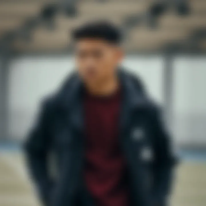 Athletic individual showcasing versatility of the coat