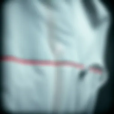 Close-up of high-quality fabric and stitching