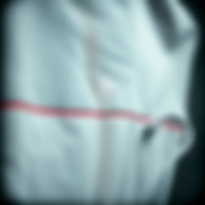 Close-up of high-quality fabric and stitching