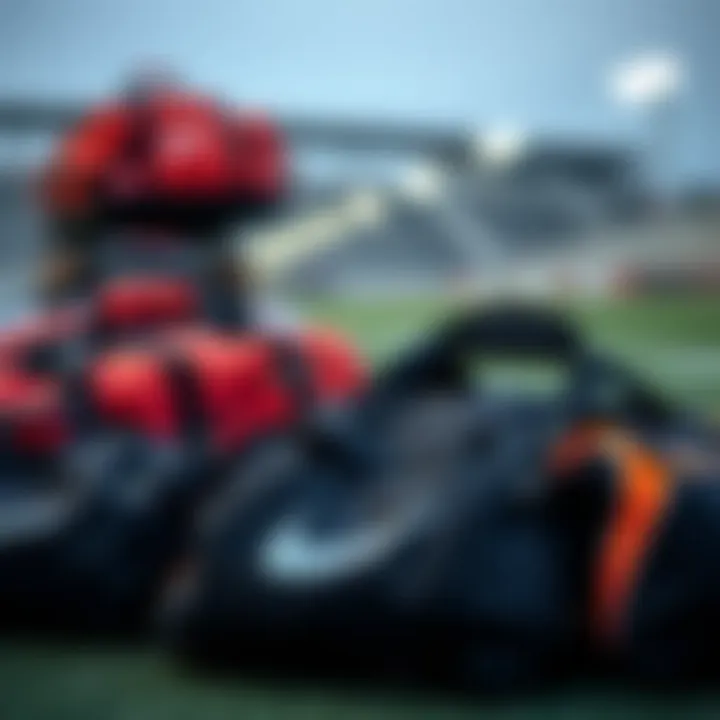 Different models of training bags for athletes