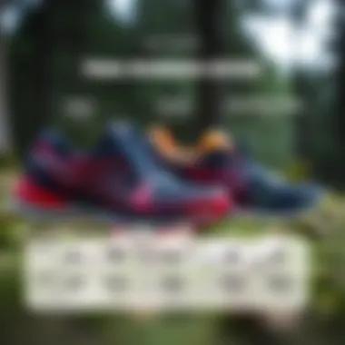 Comparative Analysis of Trail Running Shoes Comparison chart of Asics Gel Trabuco and other trail running shoes.