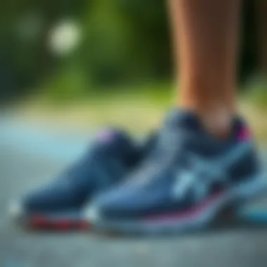 Comparison of different Asics rubber sole models side by side.