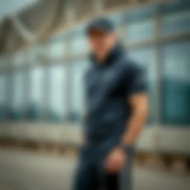 A well-coordinated outfit featuring black Asics gear