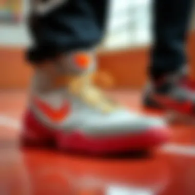 Material comparison of basketball footwear