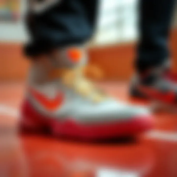 Material comparison of basketball footwear