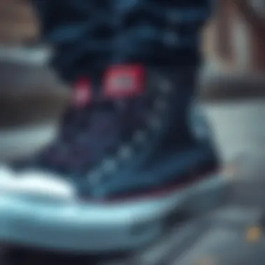 Converse as Fashion Statement Close-up of Converse shoes on a fashionable outfit