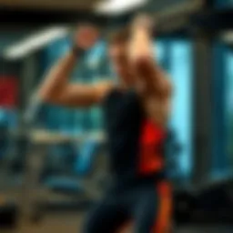 A beginner performing basic fitness exercises