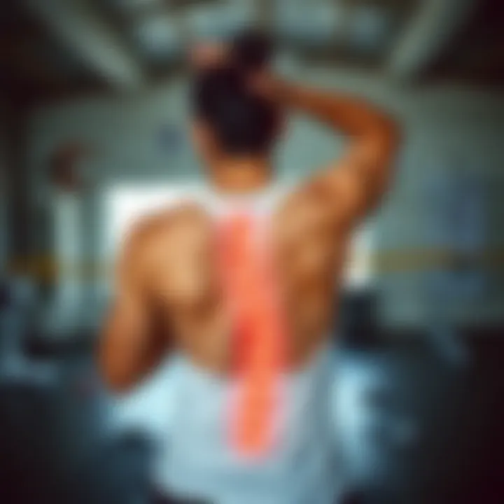 An individual practicing yoga to alleviate back pain