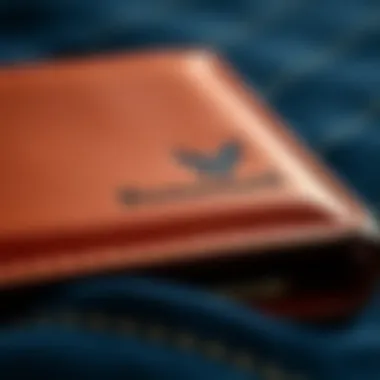 Close-up of a Benetton wallet showcasing its texture and design