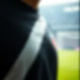 A close-up view of a Beşiktaş alternative jersey showcasing unique design elements