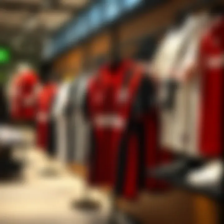 Beşiktaş Alternative Jerseys Collection Display of various Beşiktaş alternative jerseys in a modern retail setting