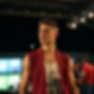 Casual event featuring a sleeveless blazer