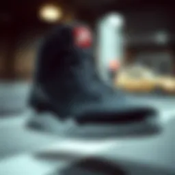 A stylish high-top sneaker showcasing modern design.