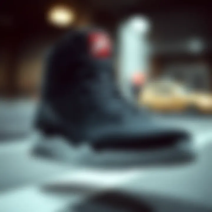 A stylish high-top sneaker showcasing modern design.