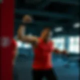 Dynamic workout session showcasing vigorous energy