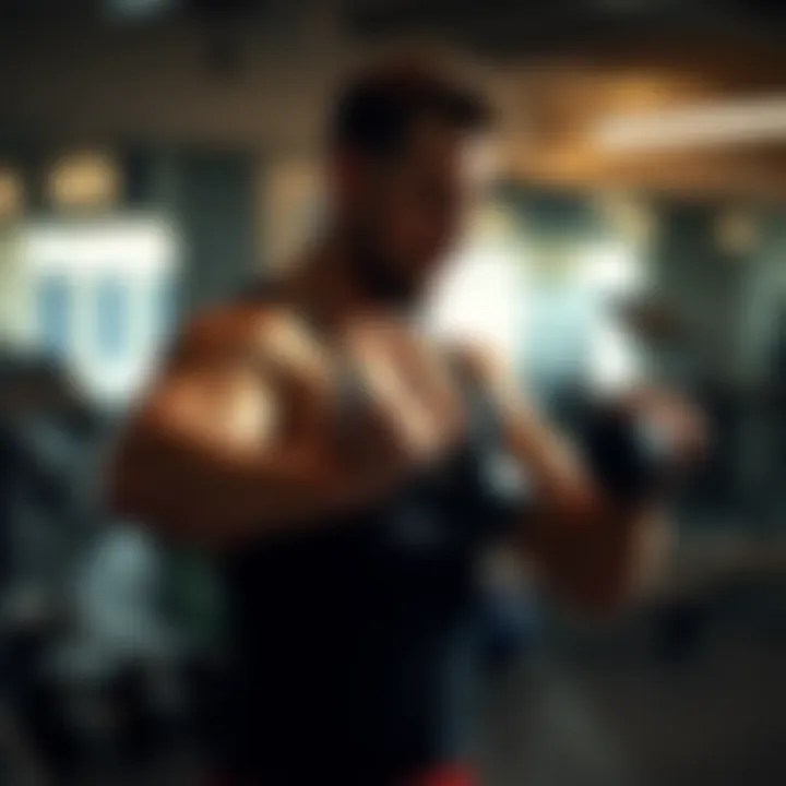 Individual exercising, highlighting personal fitness journey