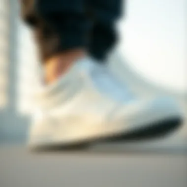 Comfortable fit of a stylish white sneaker