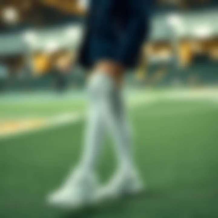 Fashionable outfit pairing with white footwear