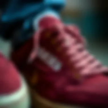 Close-up of a classic sneaker design illustrating unique craftsmanship