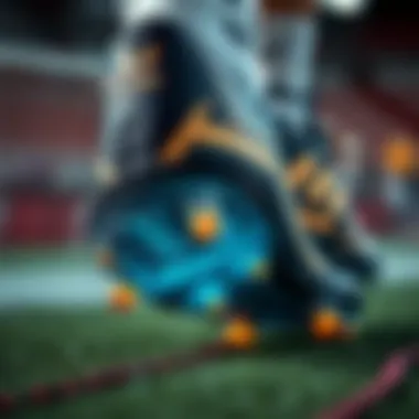 Innovative Cleat Technology Close-up of cleat technology highlighting traction and support features