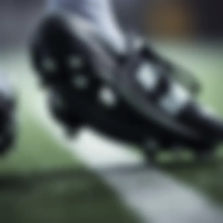 Close-up of the unique features of children's cleats