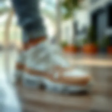 Comfortable air shoes in a casual setting