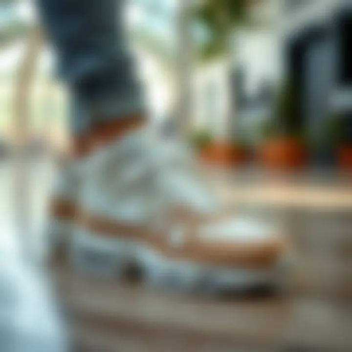 Comfortable air shoes in a casual setting