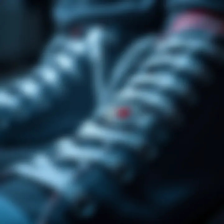 Close-up of Converse shoe design elements emphasizing style and craftsmanship.