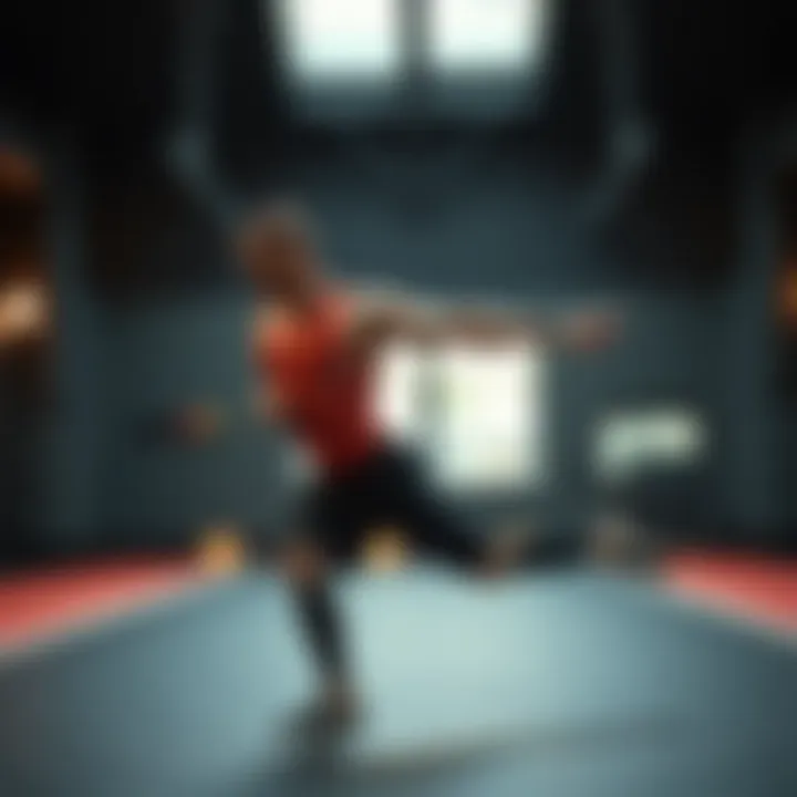 A dynamic balance demonstration emphasizing core stability