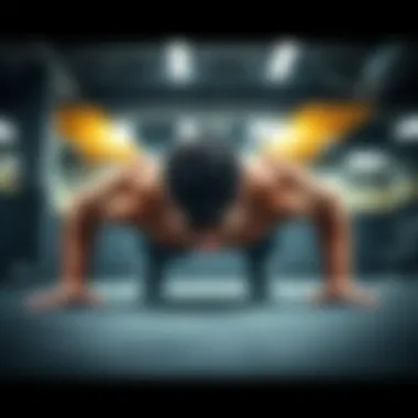 Close-up of correct push-up form