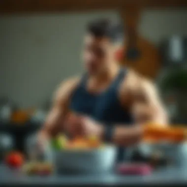 Balanced diet incorporating vitamins for muscle development