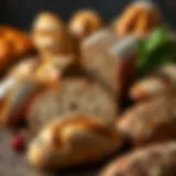 An assortment of various diet breads featuring unique ingredients