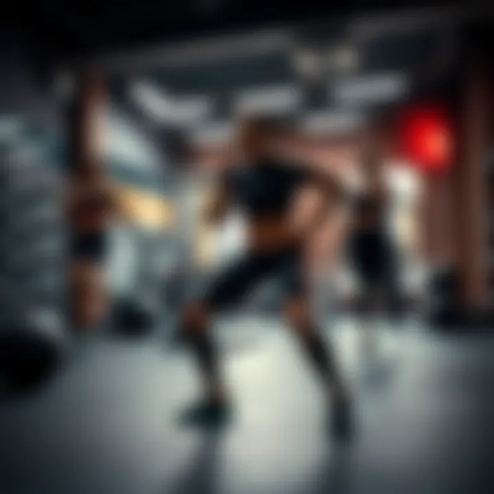 Dynamic Workout Session Dynamic workout scene in a fitness studio