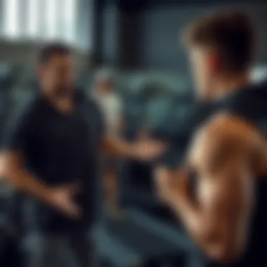 Trainer Offering Expert Guidance Professional trainer providing guidance during a session