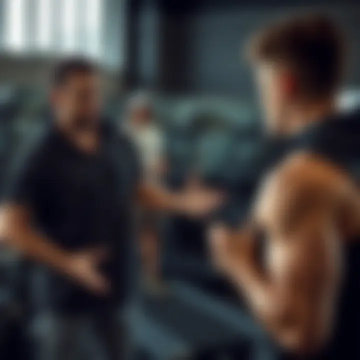 Trainer Offering Expert Guidance Professional trainer providing guidance during a session