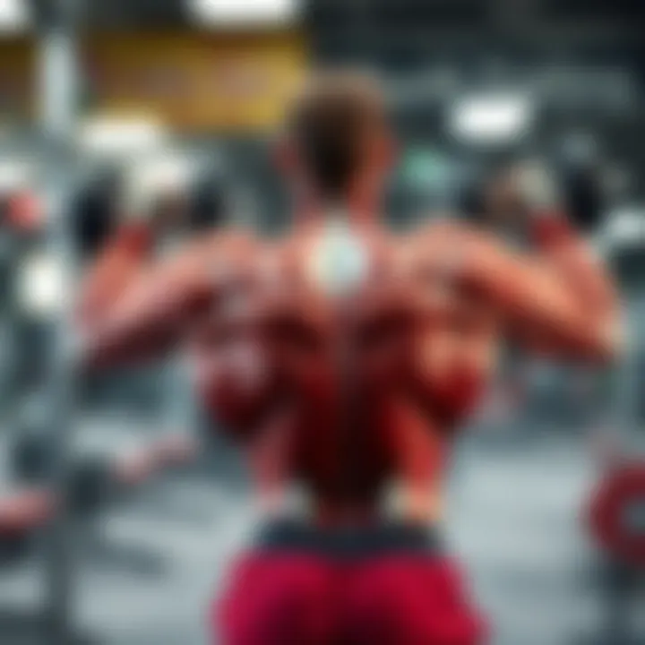 Anatomical illustration of muscles targeted by dumbbell bench press